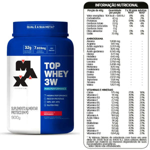 Whey Protein 3w 900g Pote - Max Titanium