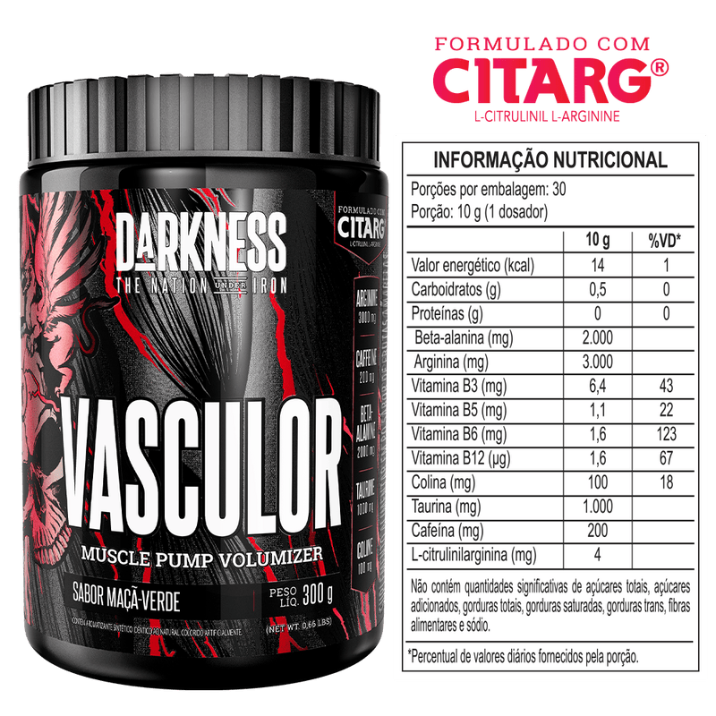 Pré-treino Vasculor 300g - Darkness