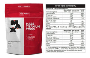 Hipercalórico Mass Titanium 17500 3kg - Max Titanium