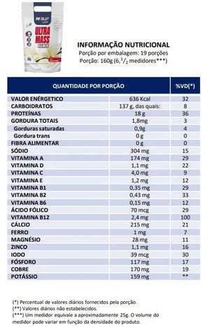 Hipercalórico Ultra Mass 3KG - Absolut