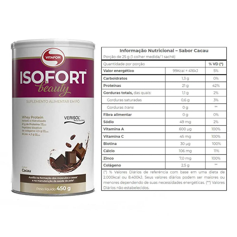 Whey Protein Isolado / Isofort Beauty - Vitafor