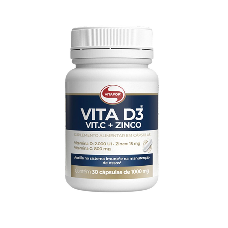 Vita D3 C+Zinco 30 Caps - Vitafor