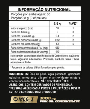 Ômega 3 / 60 Cápsulas - 1Pure Nutrition