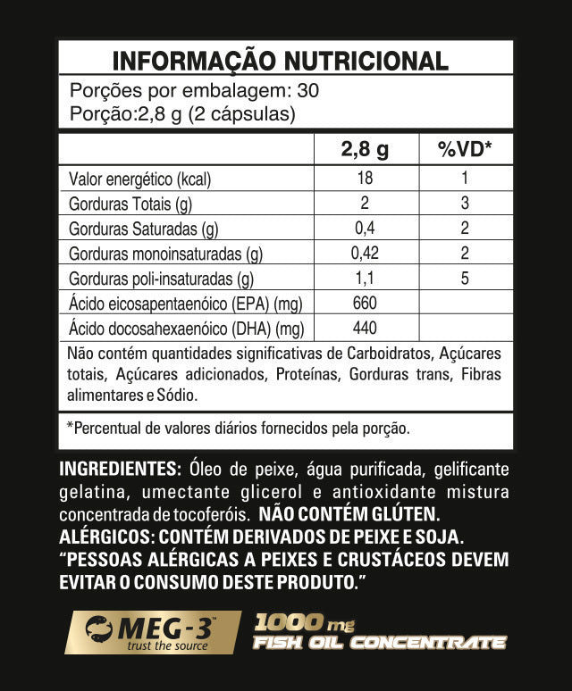Ômega 3 / 60 Cápsulas - 1Pure Nutrition